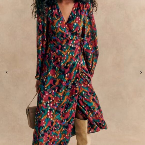 Sezane LINOY DRESS in Lucky Print NWT - Picture 2 of 16